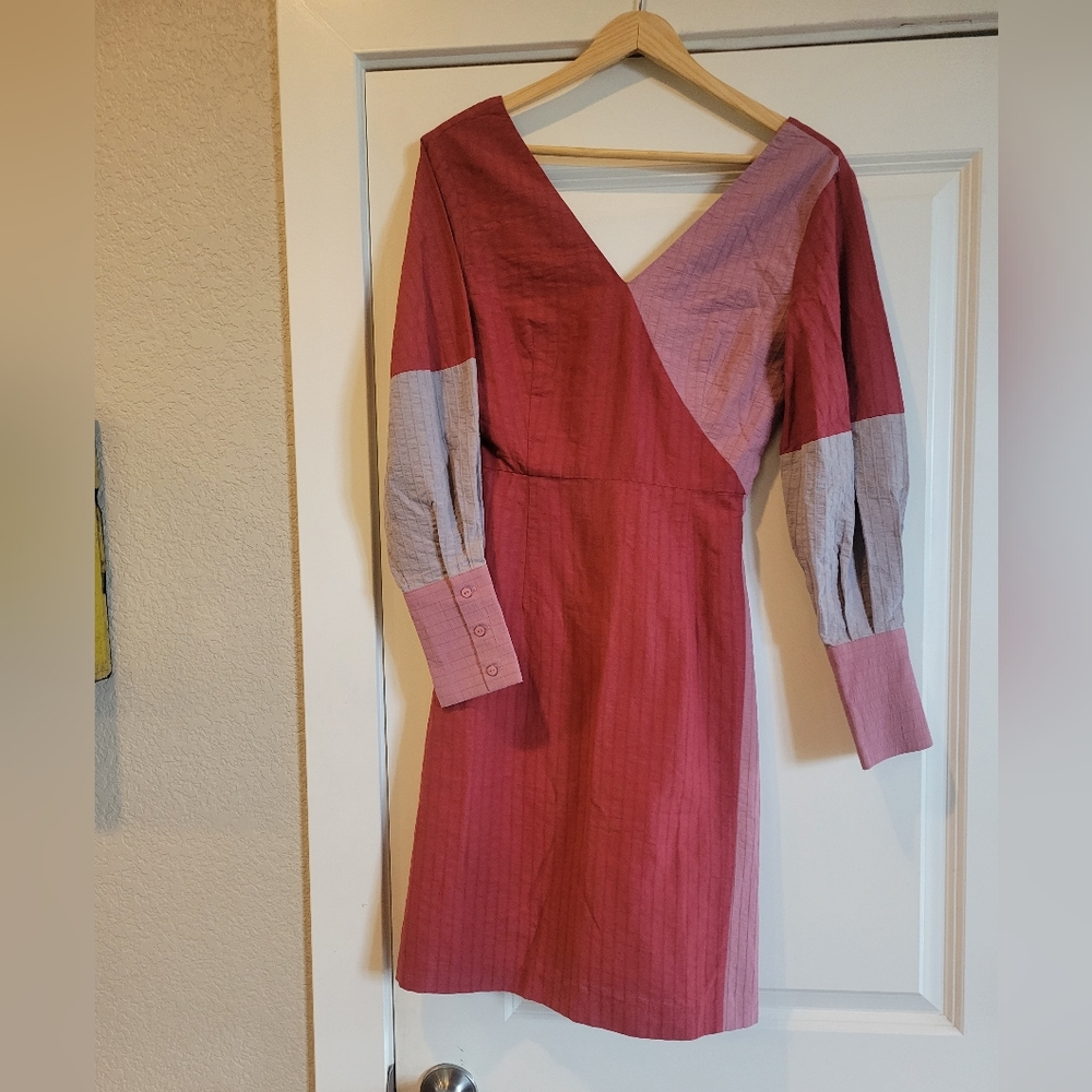 Gentlewoman color block midi dress
